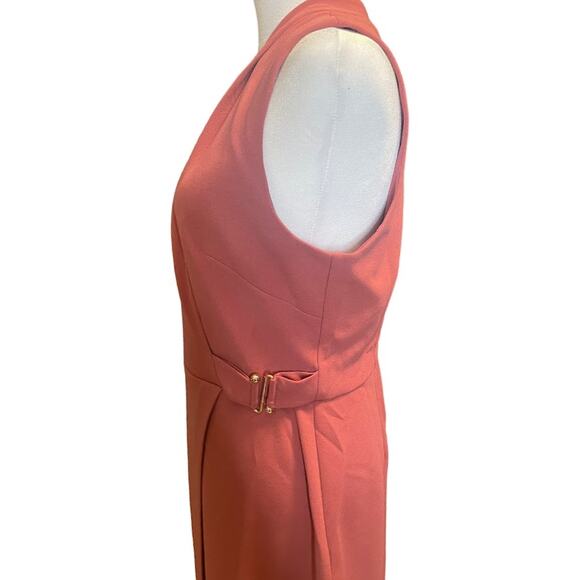 Tahari ASL Faux Wrap Sheath Dress Victorian Rose - Size 10 - Picture 4 of 6